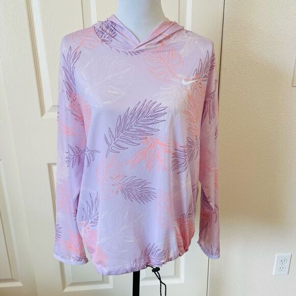 Nike Pro Cover Up Hoodie Purple Aloha Size Small - Picture 13 of 13
